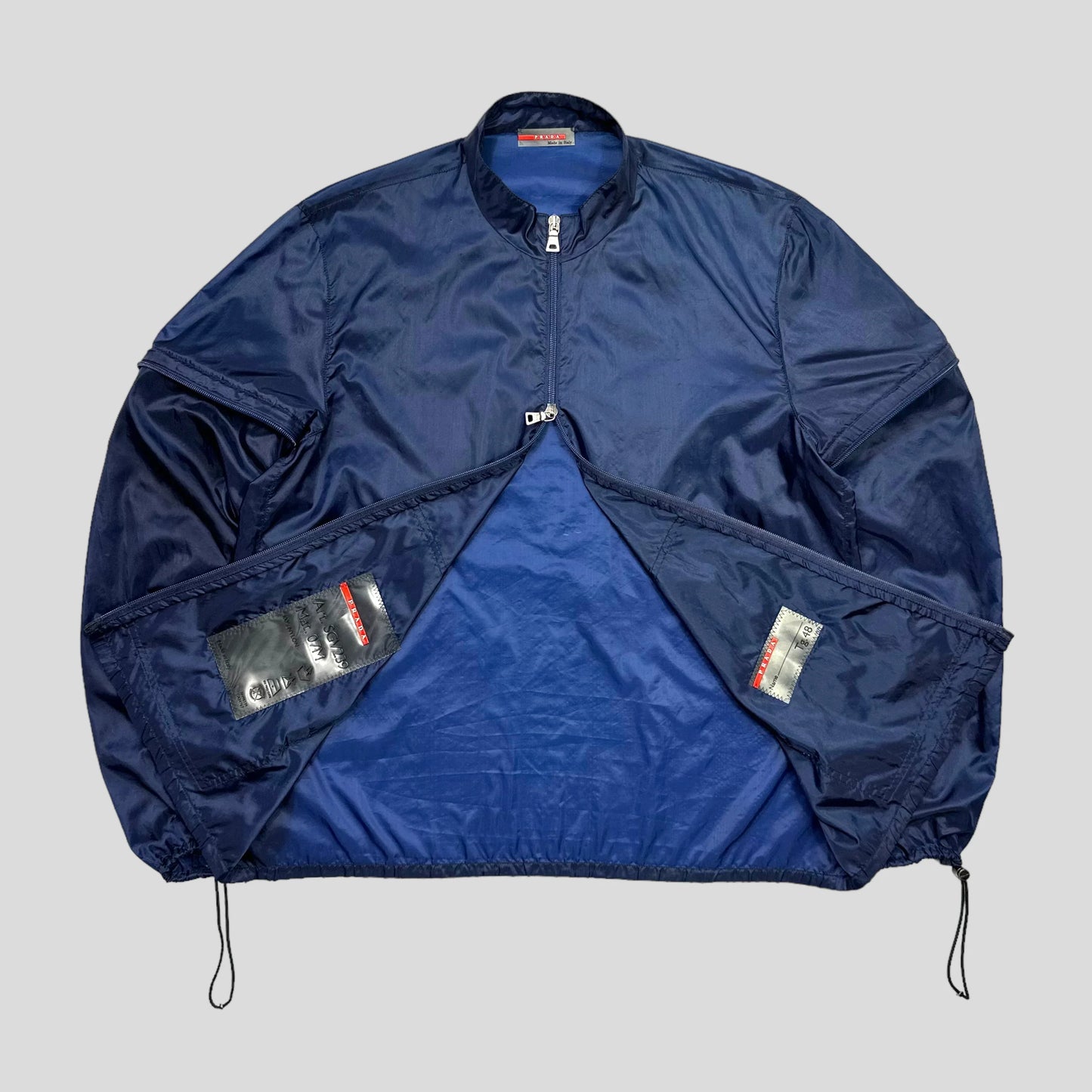 Prada Sport SS00 Convertible Blue Transparent 3m Jacket - IT48