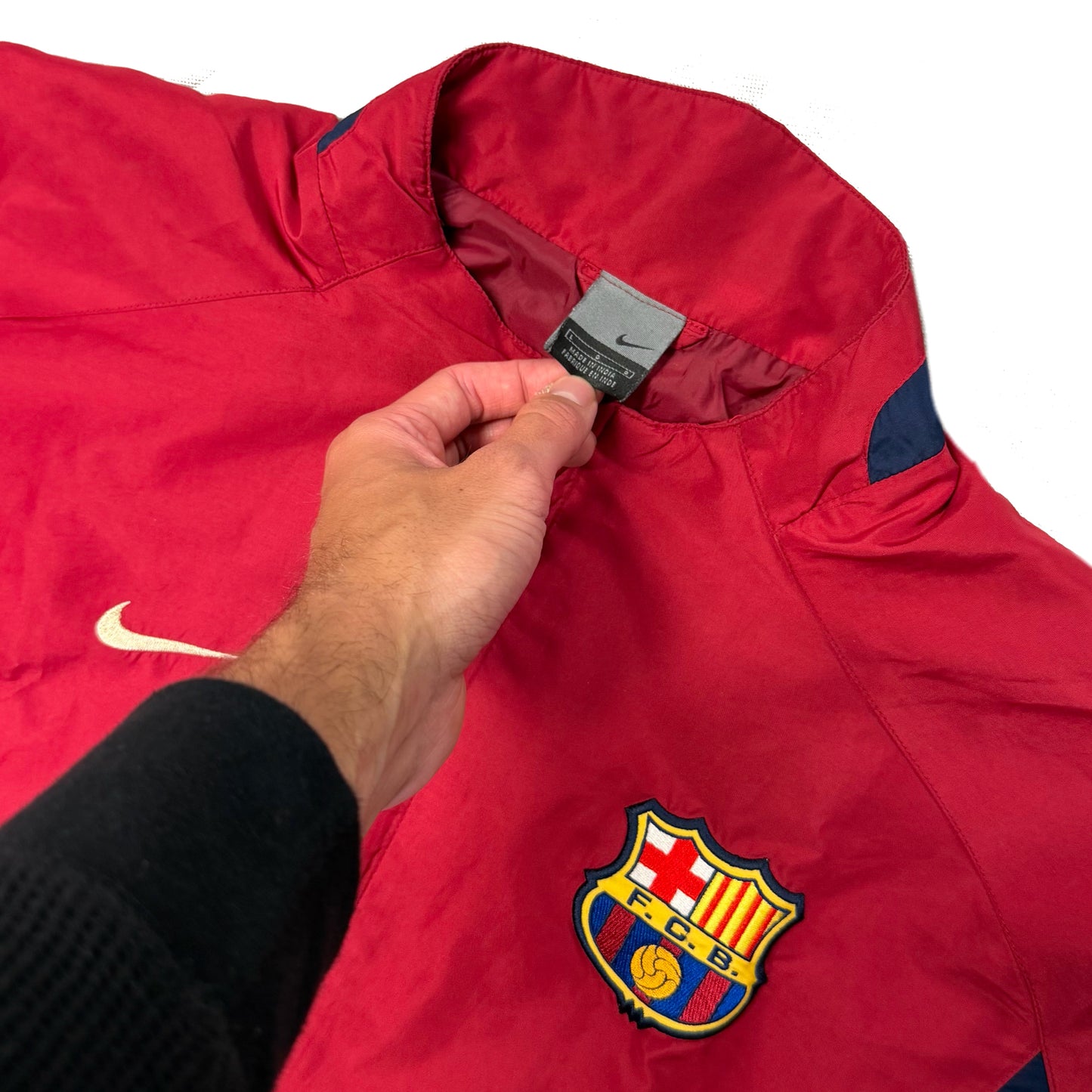 Nike Barcelona 2002/03 Tracksuit Top In Red (L)