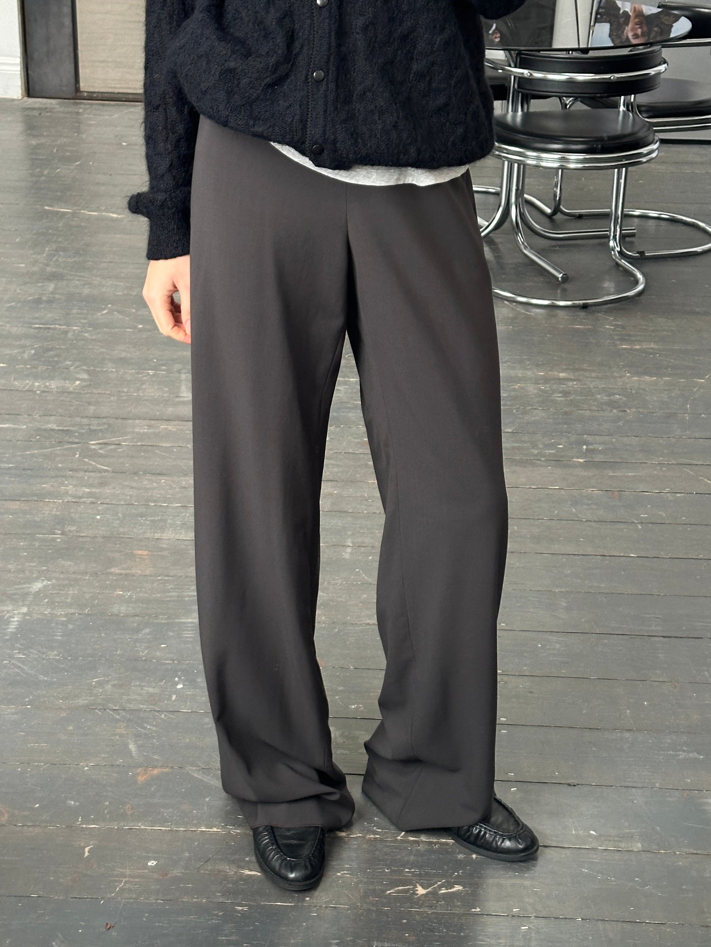 Armani Collezioni Pure Wool Wide Leg Tailored Trousers - W34