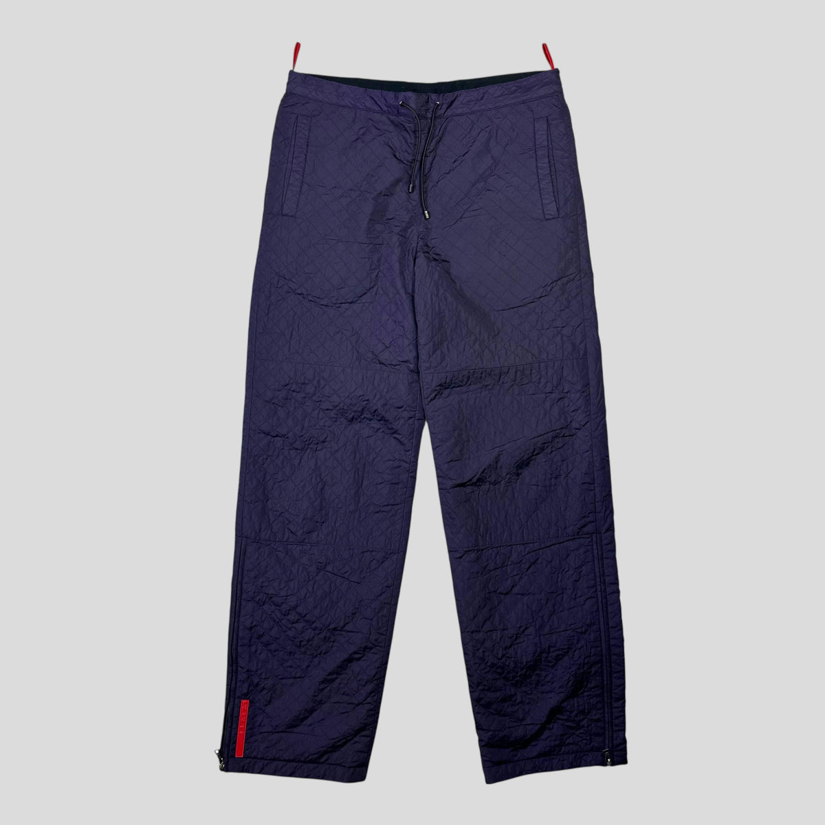 Prada Sport AW00 Reversible Nylon Quilted + Fleece Trousers - IT46 | W31, Purple
