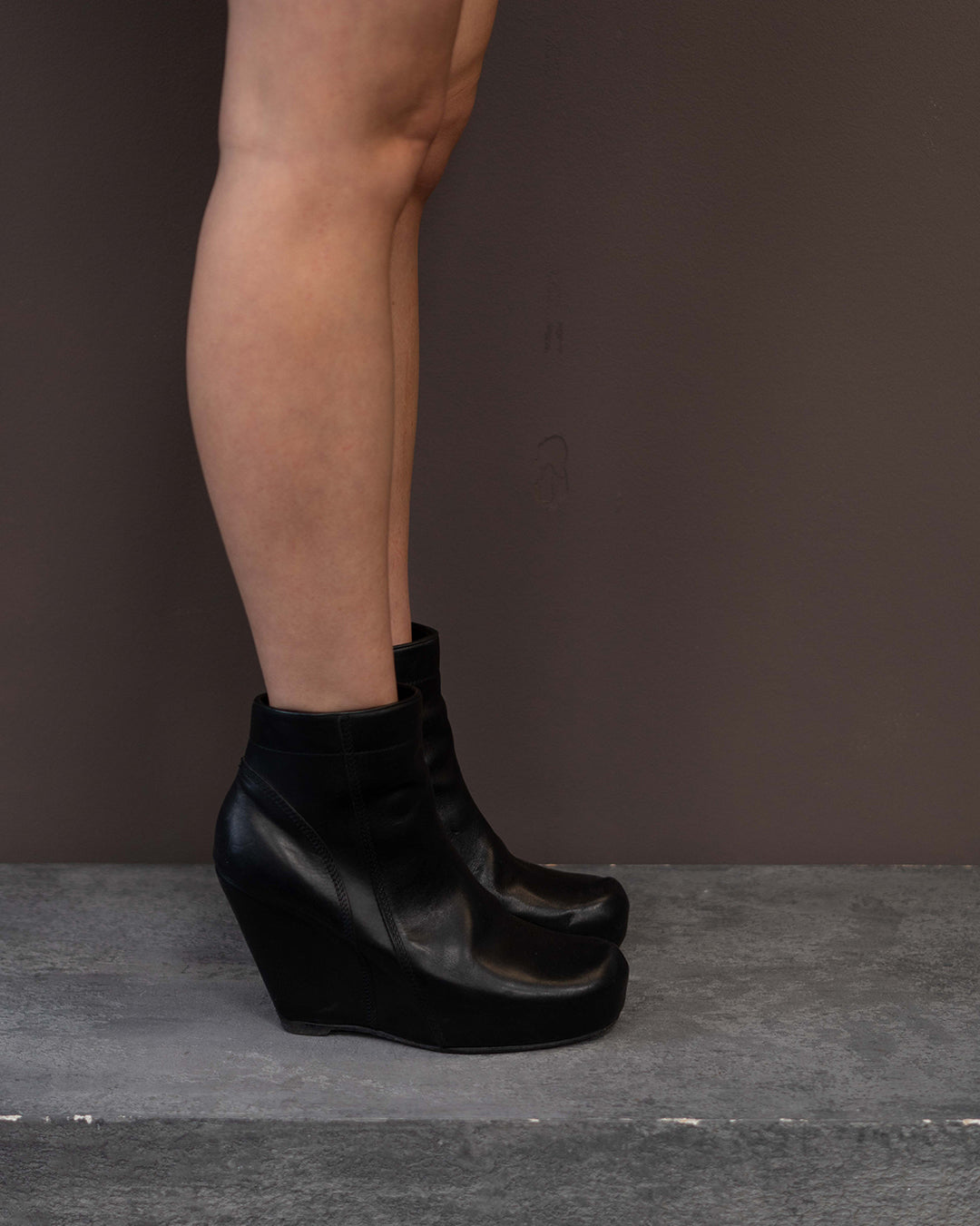 RICK OWENS PLATFORM WEDGES (EU 40) | Default Title, Black
