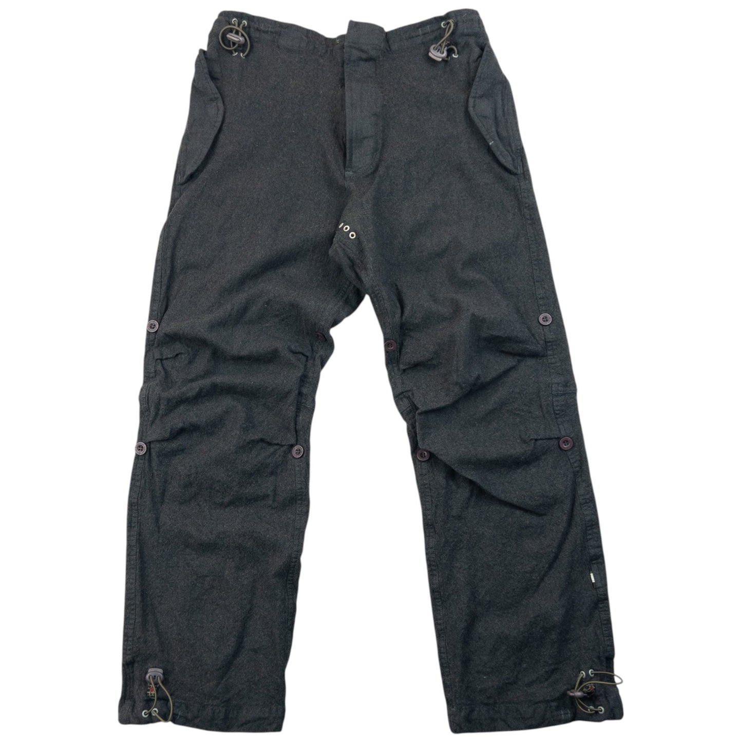 Vintage Maharishi Wool Roll Up Trousers Size S | Small, Grey