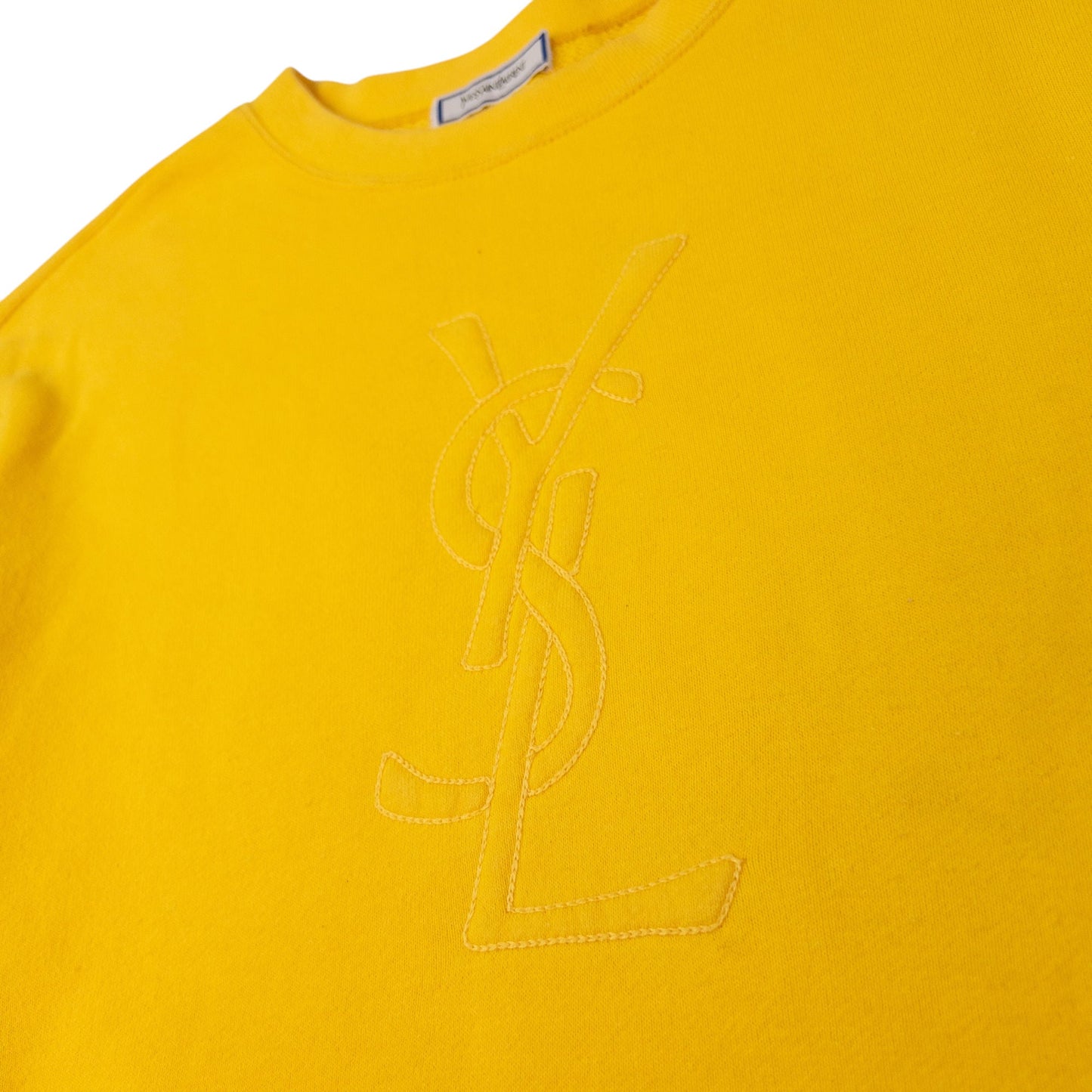 Vintage YSL Yves Saint Laurent Embroidered Sweatshirt Size M