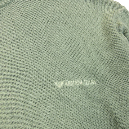 Vintage 90s Armani Jeans Knit Jumper Size M | Medium, Green
