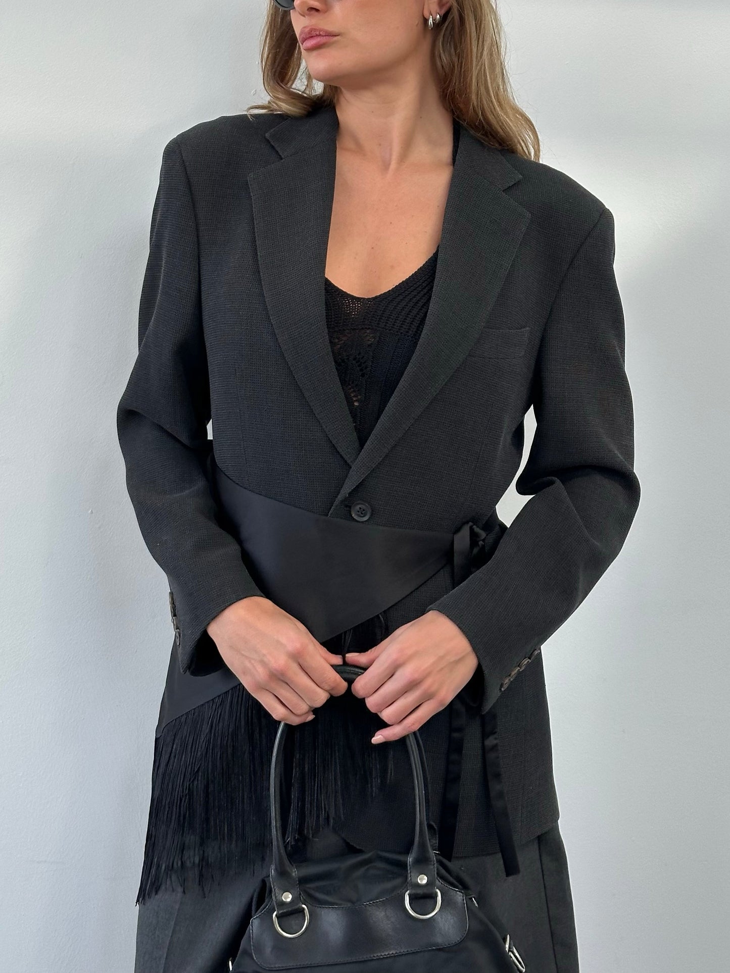 Burberry London 2000s Wool Single Breasted Woven Blazer - M