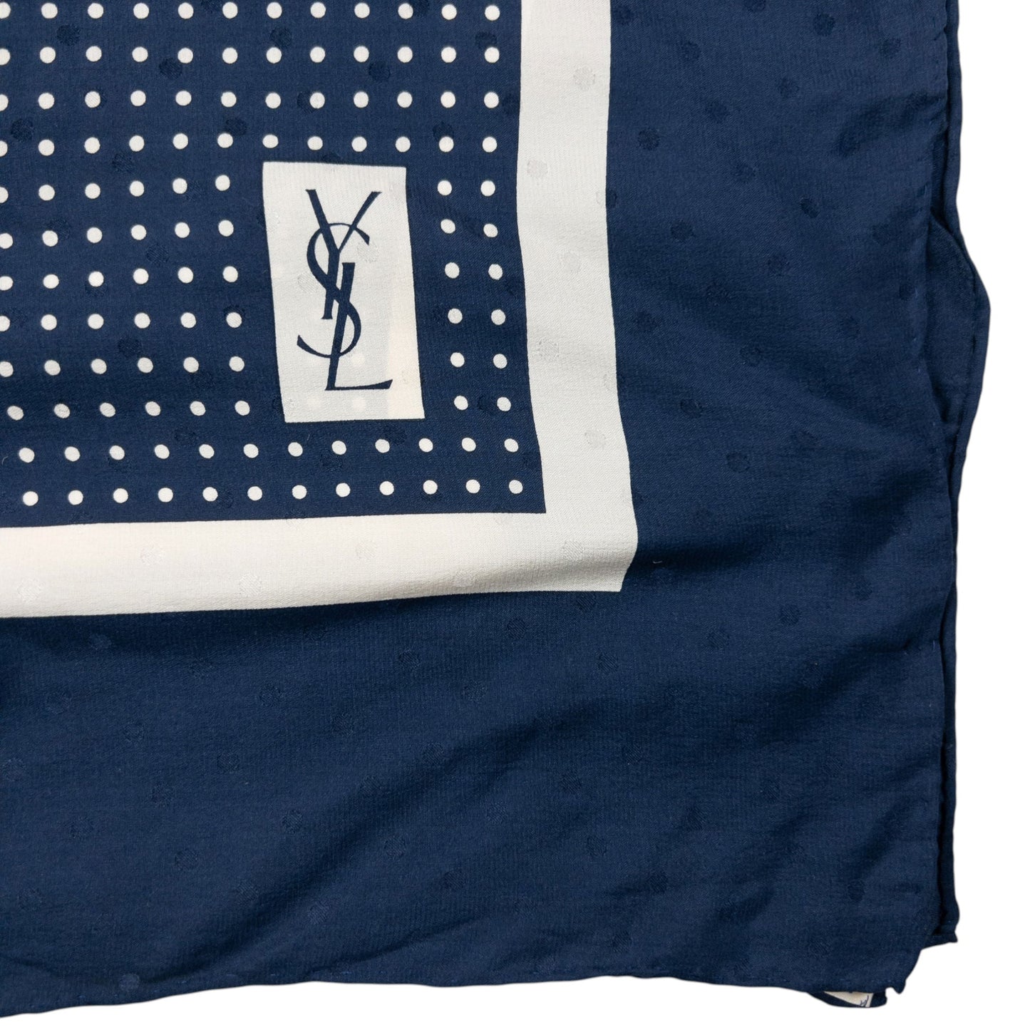 Vintage 80s YSL Yves Saint Laurent Polka Dot Silk Scarf | O/S, Multicoloured