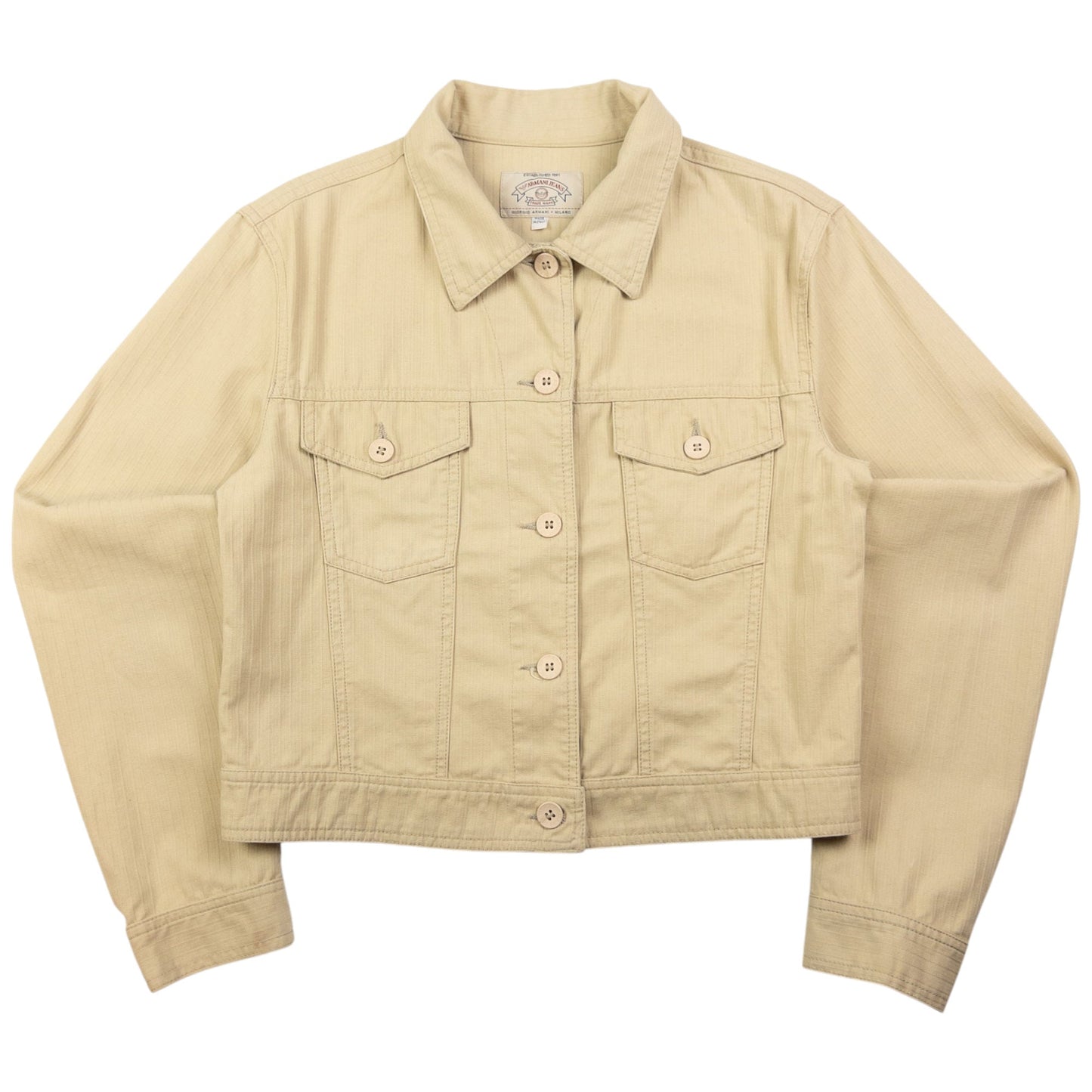 Vintage Armani Jeans Cropped Button Up Jacket Womens Size S