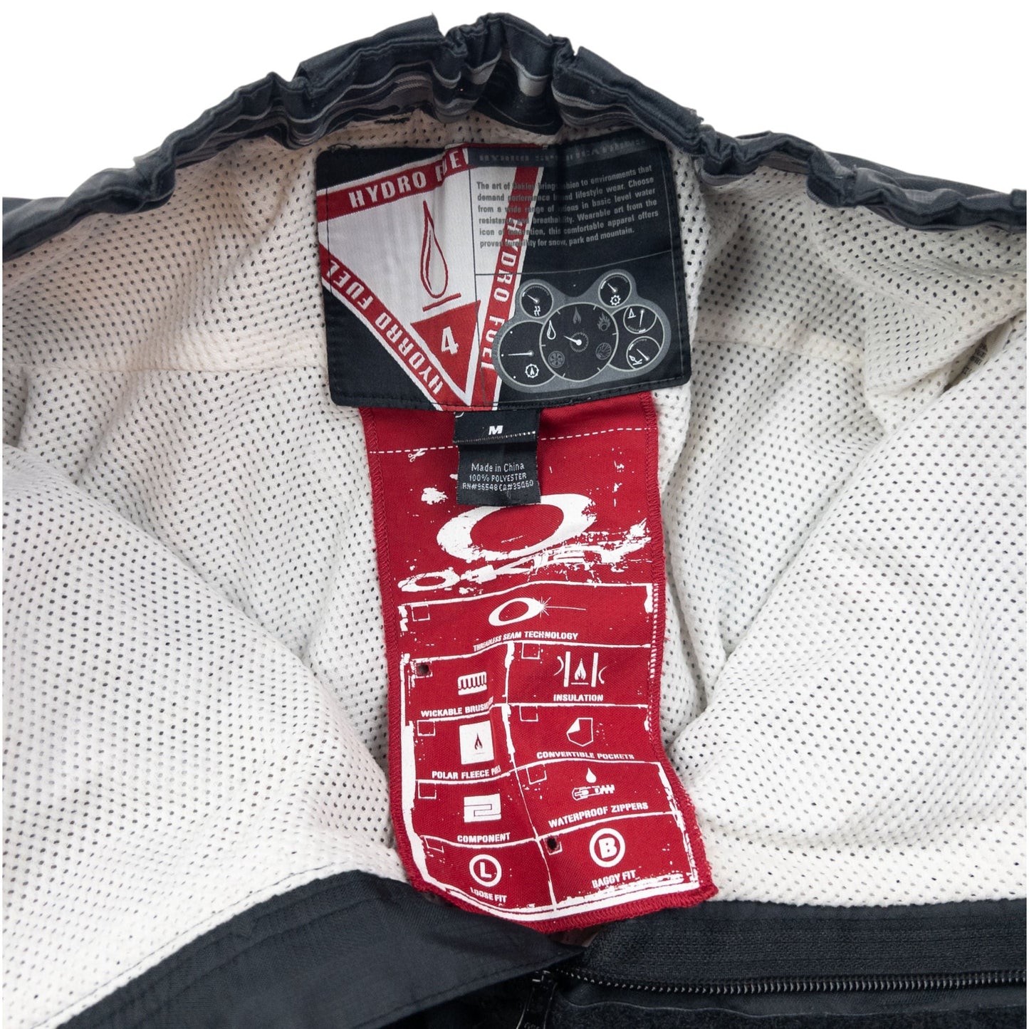 Vintage 90s Oakley Hydro Fuel Snowboarding Trousers Size M
