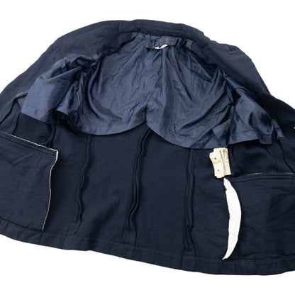 Vintage 2000s Comme Des Garçons Cropped Blazer Jacket Womens Size S | Small, Navy