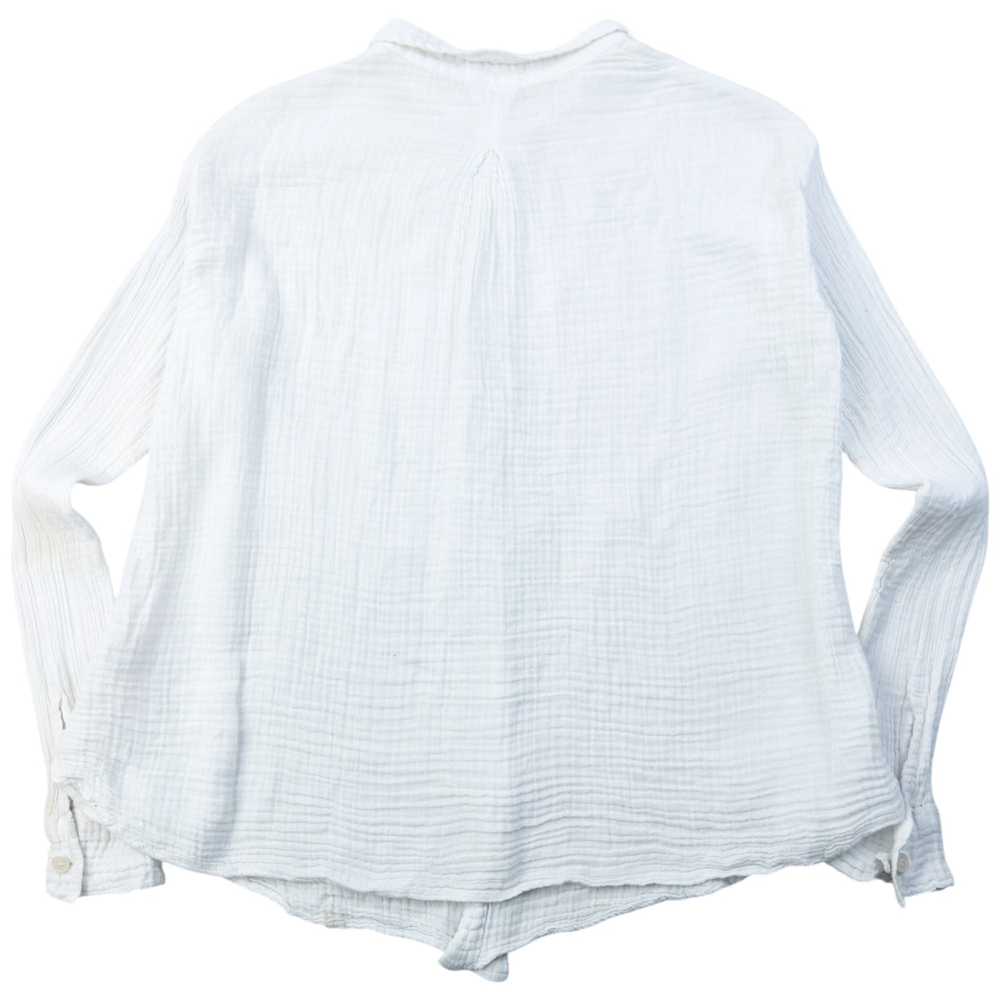 Vintage 90s Plantation By Issey Miyake Crinkle Button Up Shirt Womens Size S | Small, White