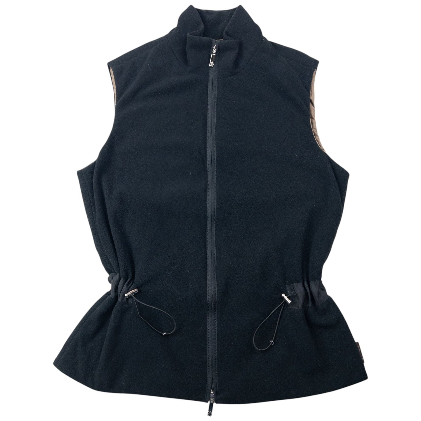 Vintage 90s Moncler Zip Up Fleece Gilet Womens Size M | Medium, Black