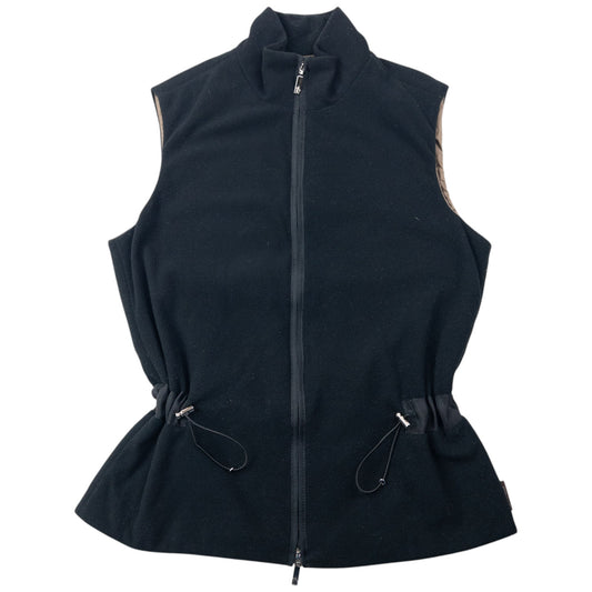 Vintage 90s Moncler Zip Up Fleece Gilet Womens Size M | Medium, Black