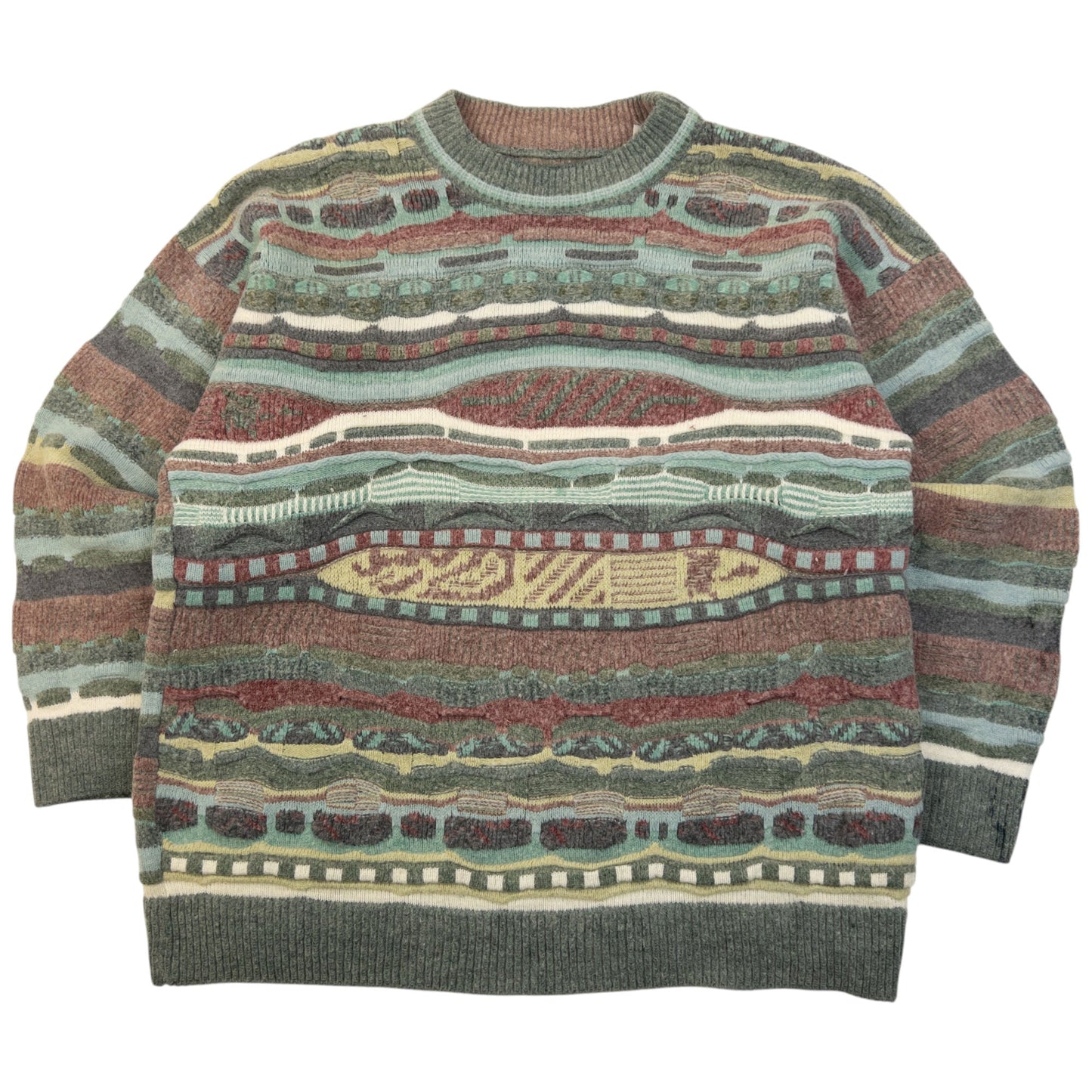 Vintage Pattern Knit Wool Jumper Size XS | XS, Multicolor