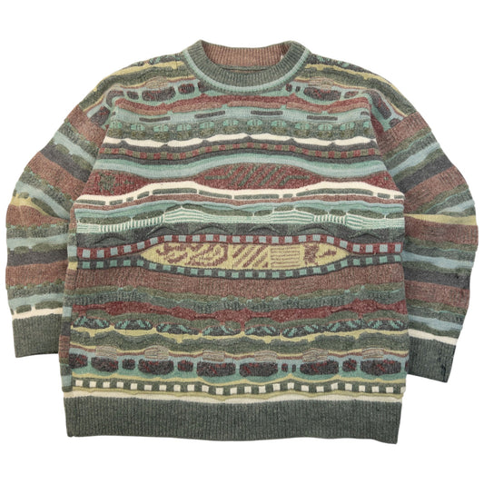 Vintage Pattern Knit Wool Jumper Size XS | XS, Multicolor