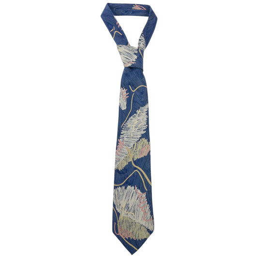 Vintage Issey Miyake Scribble Print Silk Tie