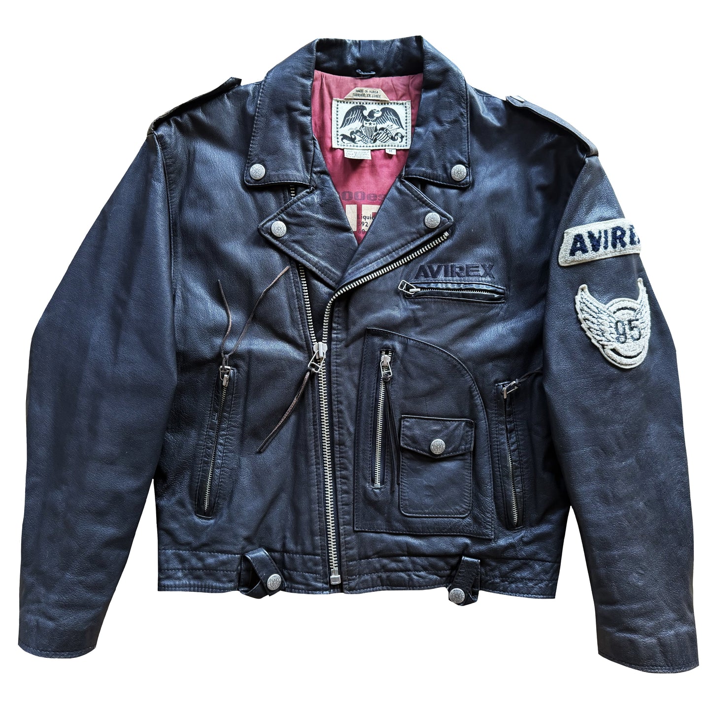 Avirex 'Daytona to LA' Leather Biker Jacket - M