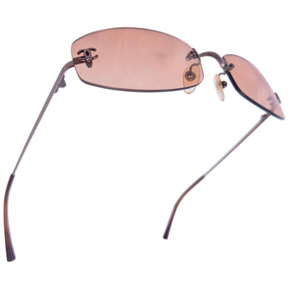 Vintage 2000s Chanel Rimless Sunglasses | O/S, Orange