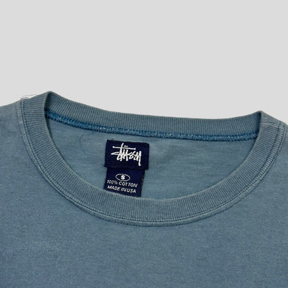 Stussy 90’s Embroidered Stock Logo Striped LS - S/M | Default Title, Blue