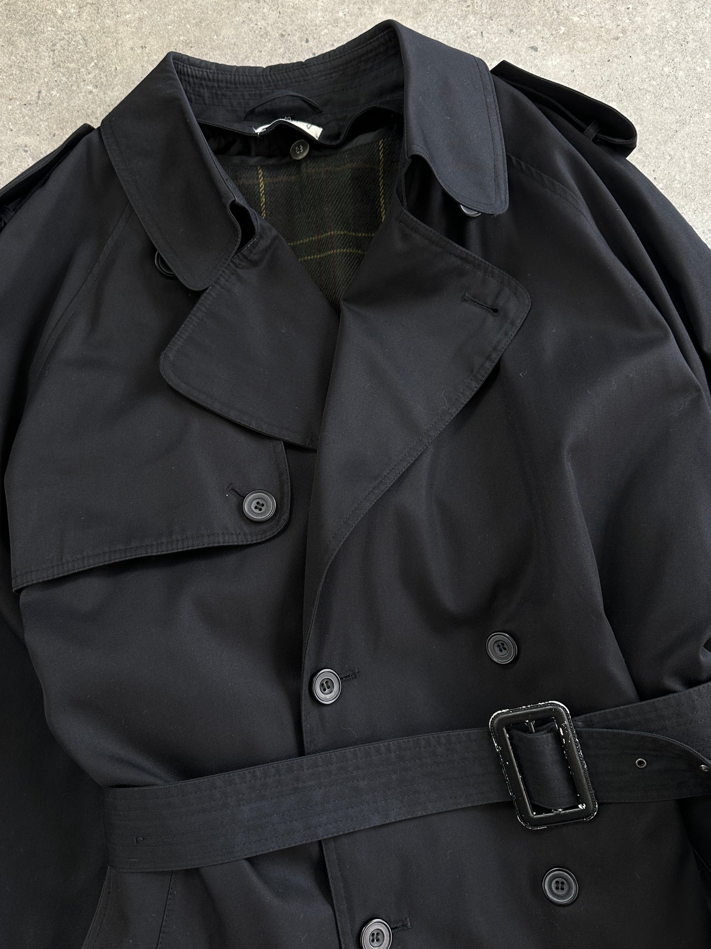 Vintage Double Breasted Belted Trench Coat - XL