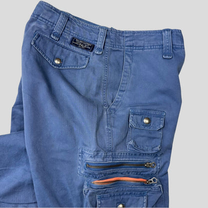 Polo 90’s Ralph Lauren Washed Multipocket Cargo Trousers - 34-36 | W34, Blue