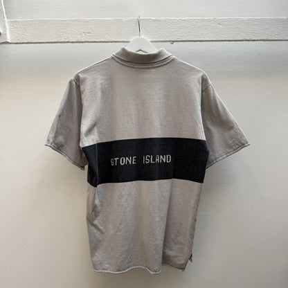 90’s Stone Island Spell-out Polo Shirt (M) | Medium, Grey