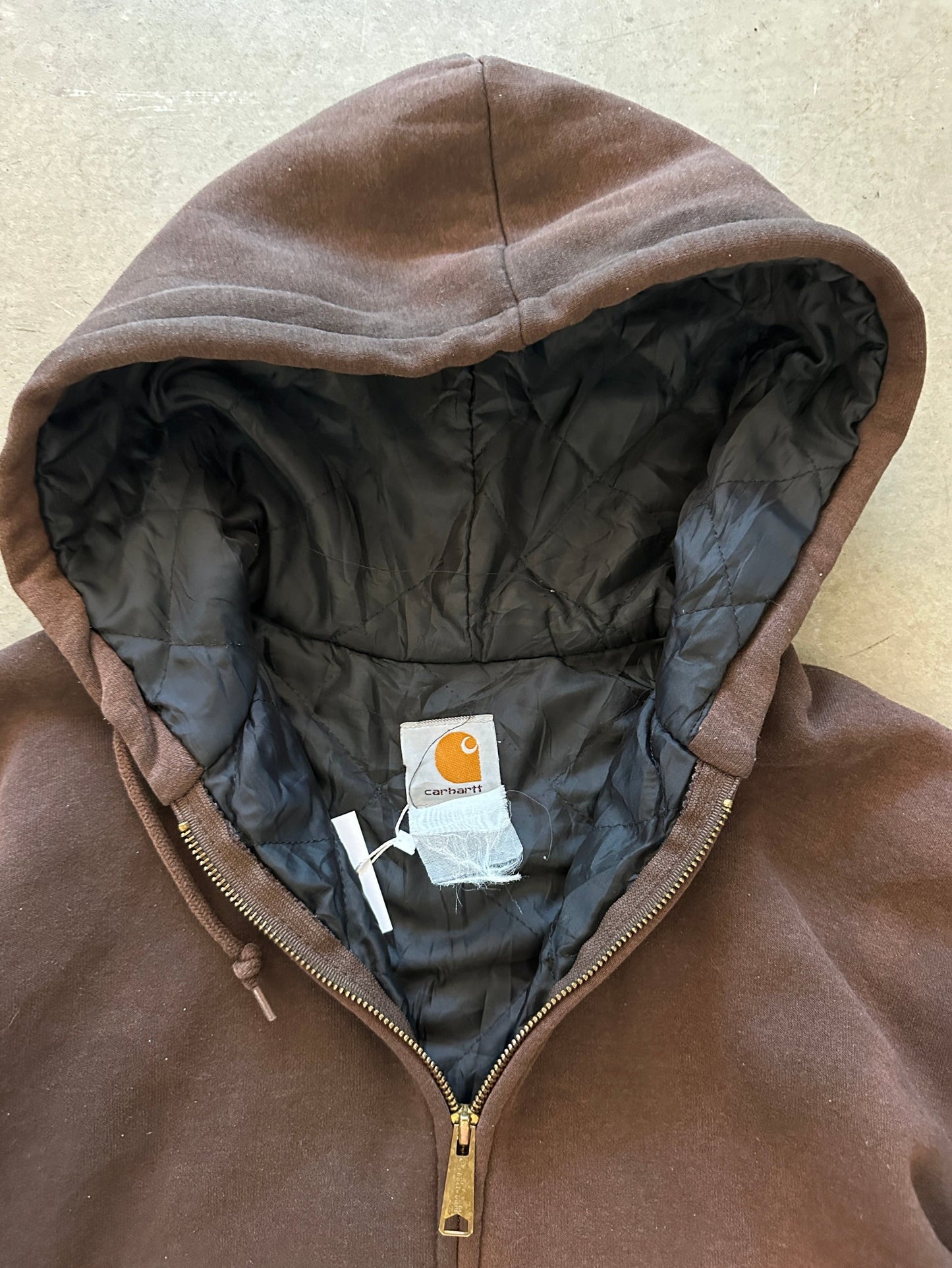 1990’s Carhartt Lined Hoodie - XL | Brown, Red