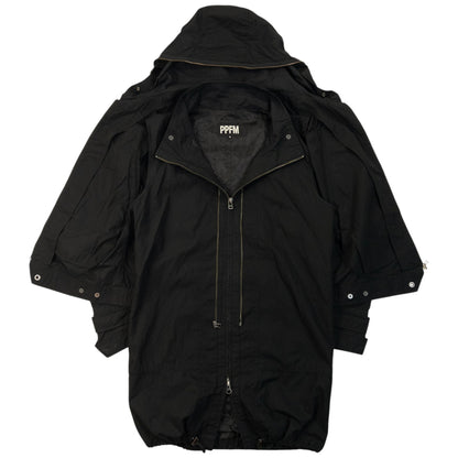 Vintage 2000s PPFM Layered Convertible Jacket Size M | Medium, Black