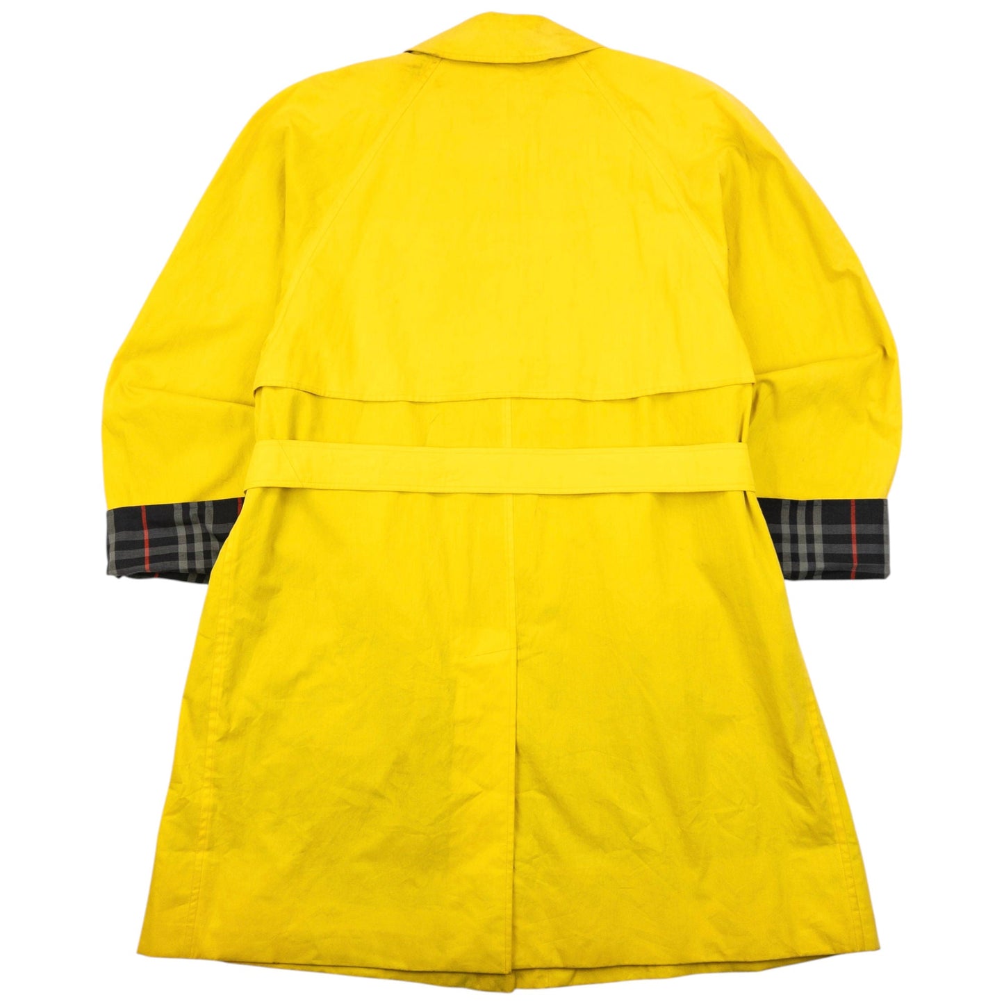Vintage 90s Burberry Nova Check Lined Belt Waist Trench Jacket Womens Size XL | XL, Navy