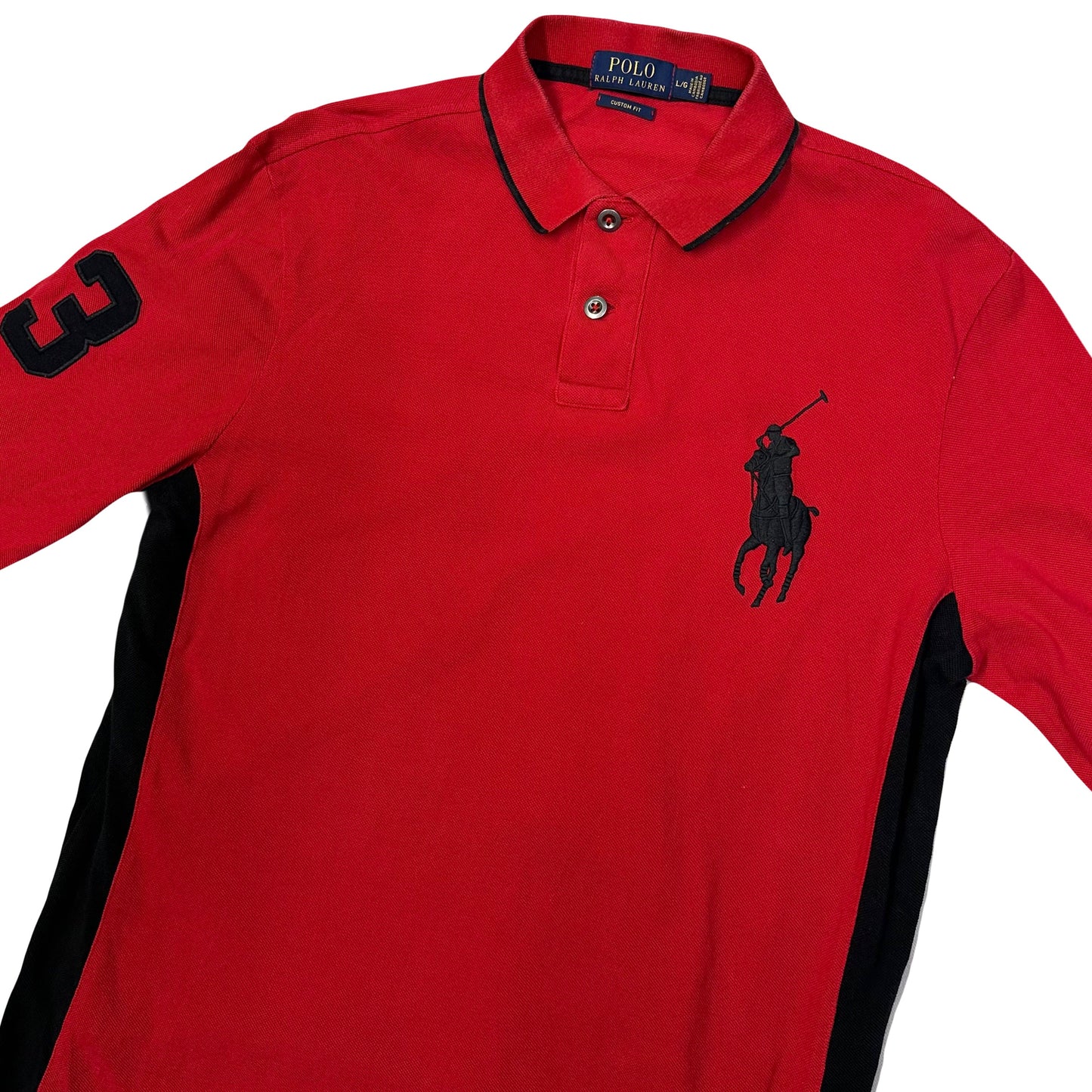 Ralph Lauren Longsleeve Polo In Red ( L )