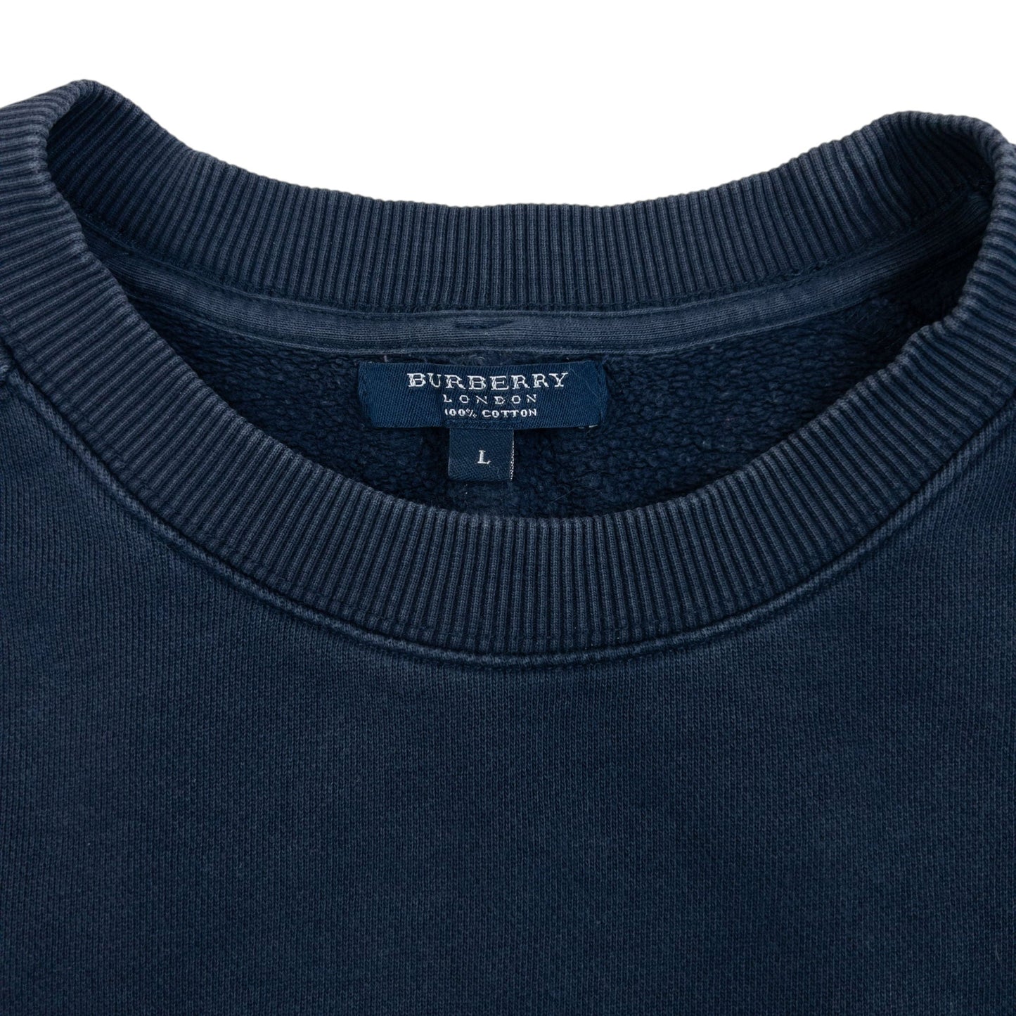 Vintage 2000s Burberry Sweatshirt Size L | Large, Navy