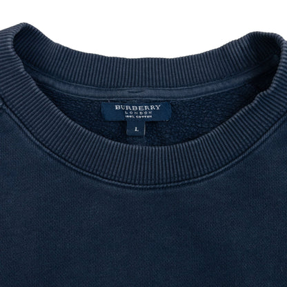 Vintage 2000s Burberry Sweatshirt Size L | Large, Navy