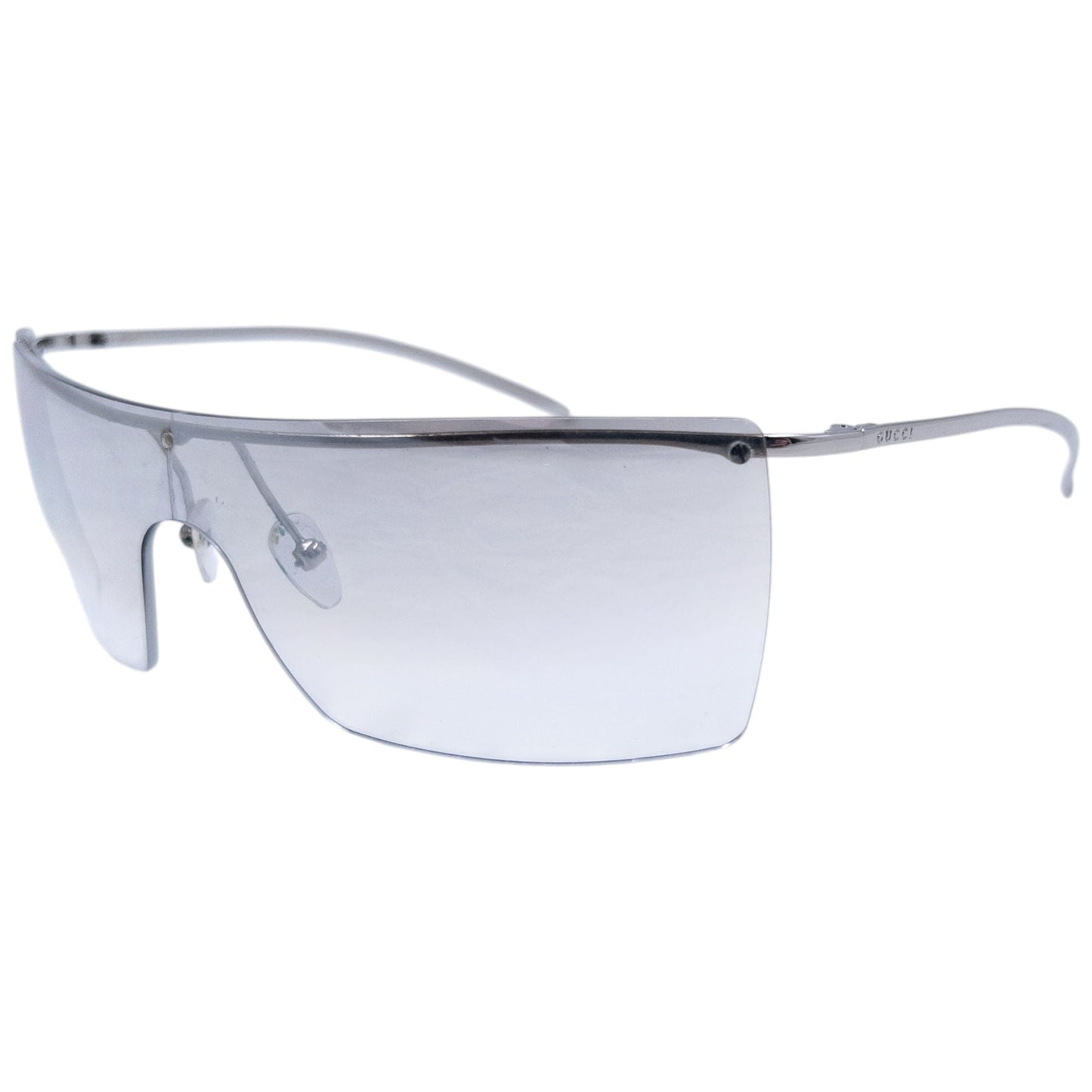 Vintage 2000s Gucci Clear Rimless Sunglasses | O/S, Grey