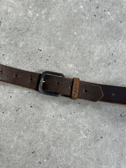 Vintage 1990s Leather Belt - One size
