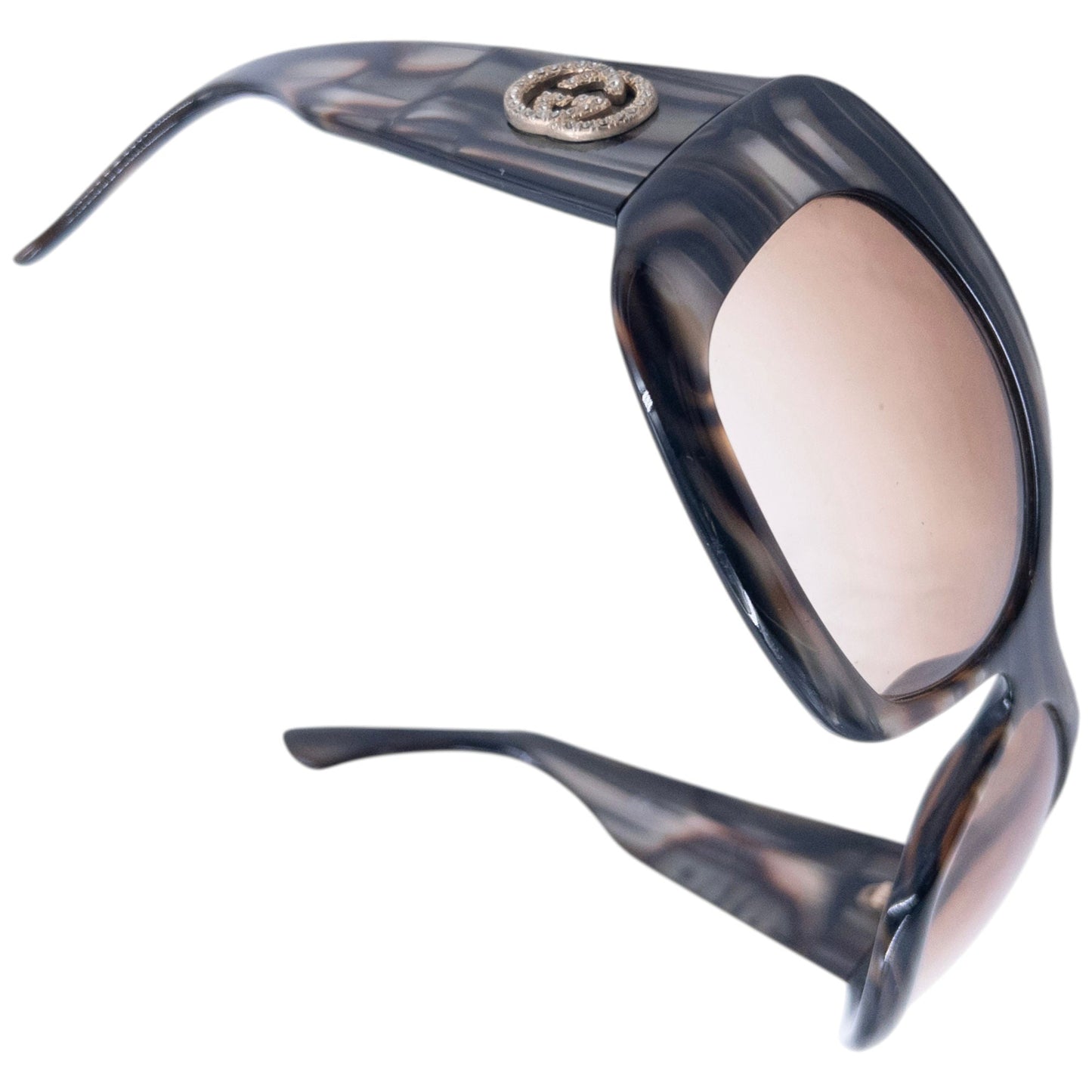 Vintage 2000s Gucci Diamonte Pattern Sunglasses | O/S, Tortoiseshell