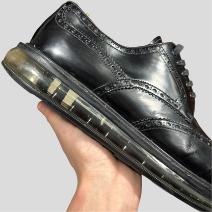 Prada Air Levitate Brogues Black Leather Derby Shoes - UK9