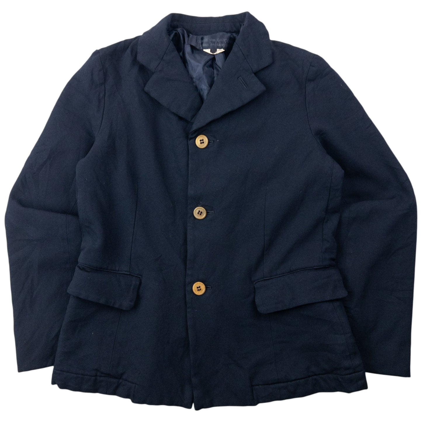 Vintage 2000s Comme Des Garçons Cropped Blazer Jacket Womens Size S | Small, Navy