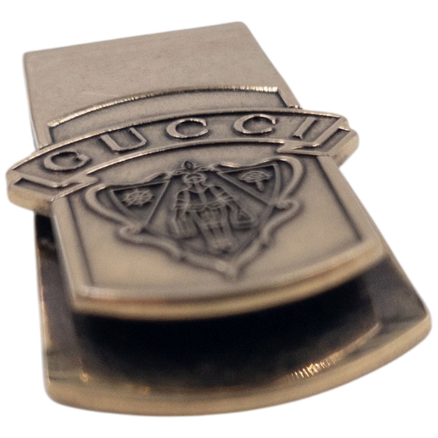 Vintage 2000s Gucci Gold Embossed Money Clip | O/S, Gold