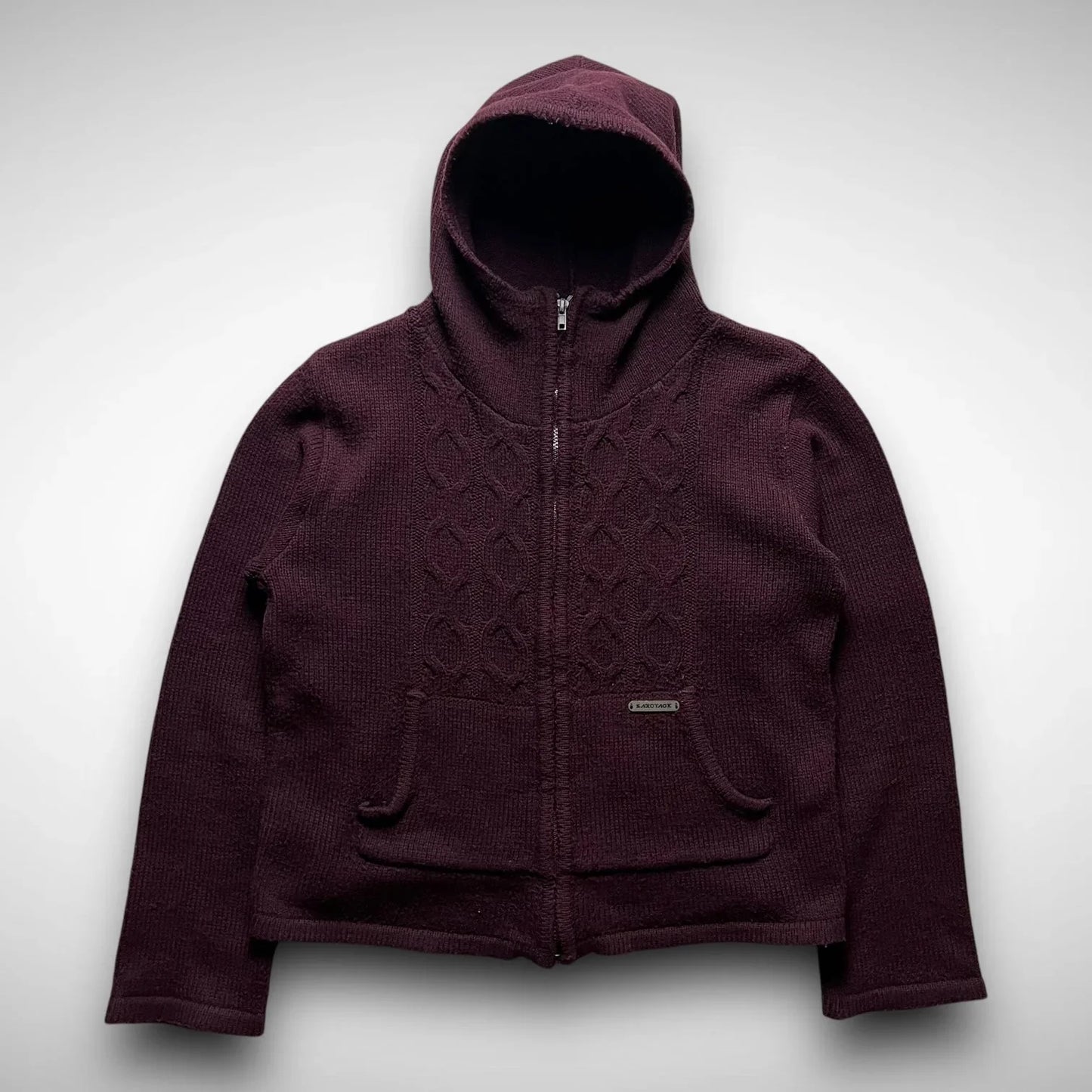 Sabotage Knitted Zip-Up Hoodie (1990s)