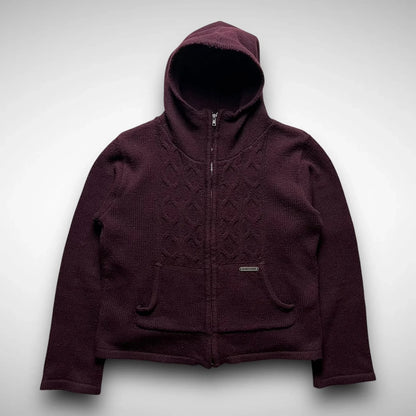 Sabotage Knitted Zip-Up Hoodie (1990s)