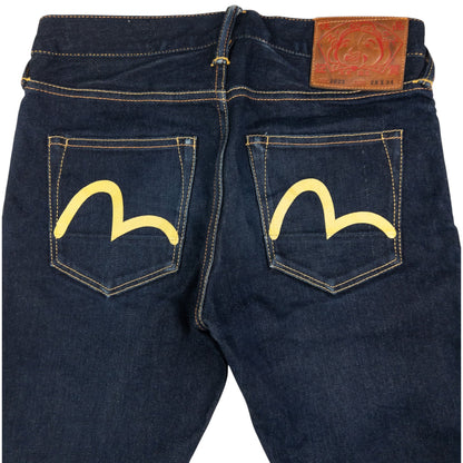Vintage Evisu Double Gull Japanese Denim Skinny Jeans Size W28