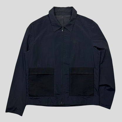 Balenciaga SS15 Wool Pocket Gabardine Nylon Work Jacket - M | Default Title, Navy