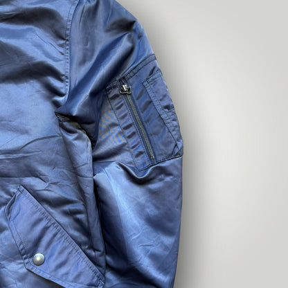 AW/10 Beams x S Double Bomber Jacket S | O/S, Navy