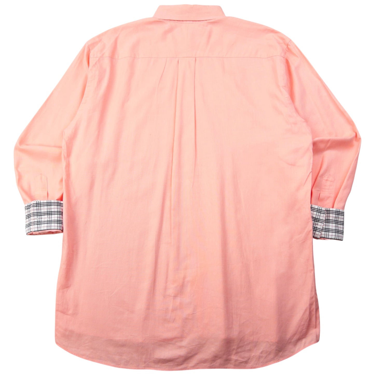 Vintage 2000s Burberry Nova Check Cuff Long Sleeve Button Up Shirt Size L | Large, Pink