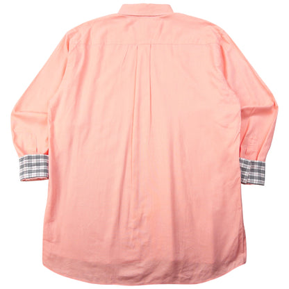 Vintage 2000s Burberry Nova Check Cuff Long Sleeve Button Up Shirt Size L | Large, Pink
