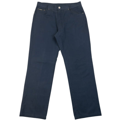 Vintage 2000s YSL Yves Saint Laurent Embroidered Chino Trousers Size W33 | W33, Navy