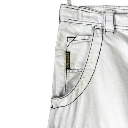 Armani Jeans 00’s Contrast Stitch Linen Hemp Shorts W32 | W32, Multicoloured