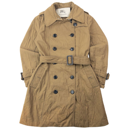 Vintage 2000s Burberry Belt Waist Trench Jacket Womens Size S | Small, Beige