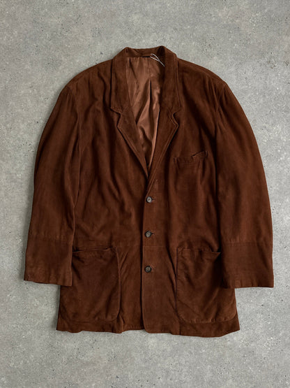 Vintage Relaxed Suede Blazer - XL