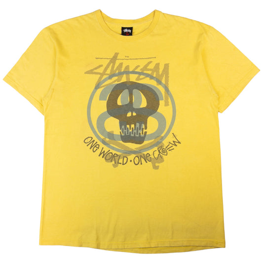 Vintage Stussy Skull Graphic T Shirt Size L