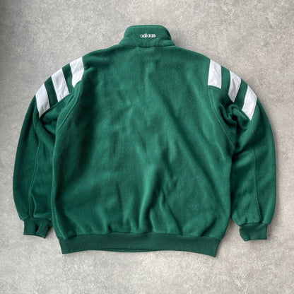 Adidas RARE 1990s 1/4 zip heavyweight colour block fleece jacket (XL)